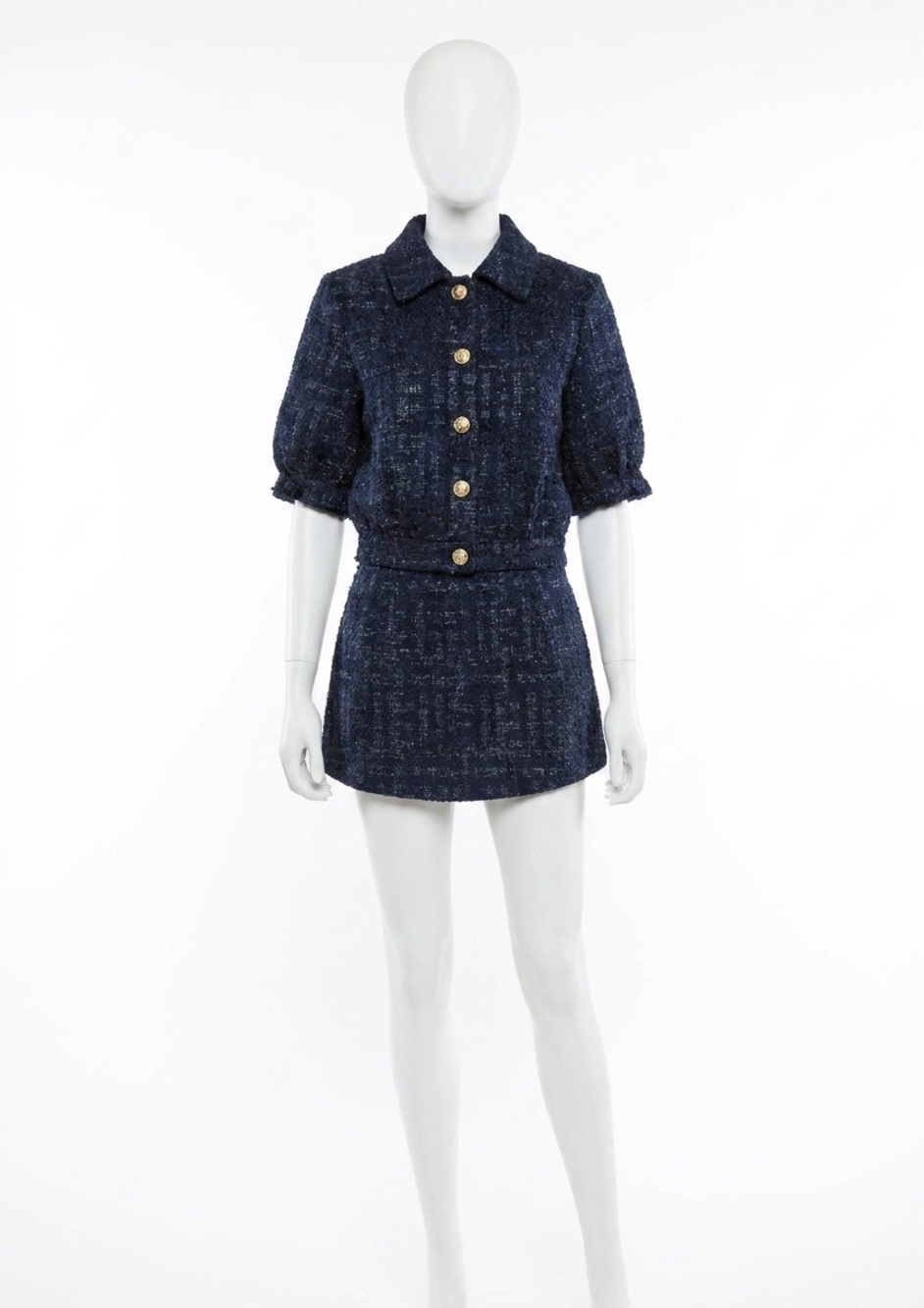 NEW SINCERELY OURS celia crop jacket in navy